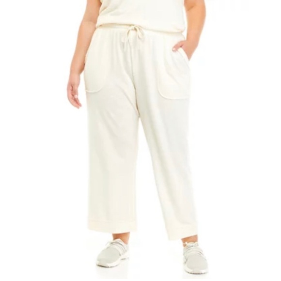 Wonderly Peach Tie-waist Cropped Wide Leg Pants - Picture 2 of 8